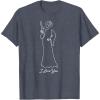 imageStar Wars Princess Leia I Love You Couples Valentines Day TShirtHeather Blue