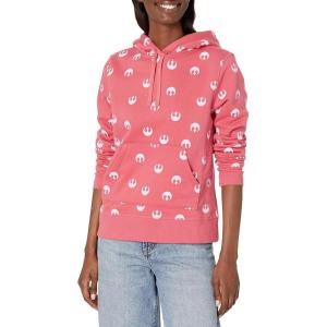 imageAmazon Essentials Disney  Marvel  Star Wars  Princess Womens Fleece Pullover Hoodie Sweatshirts Available in Plus SizePink Star Wars Rebel