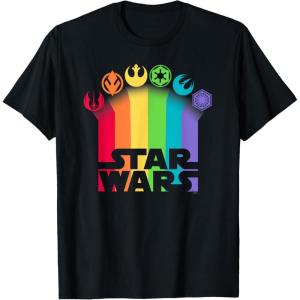 imageStar Wars Logo with Pride Icons TShirtBlack