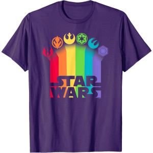 imageStar Wars Logo with Pride Icons TShirtPurple