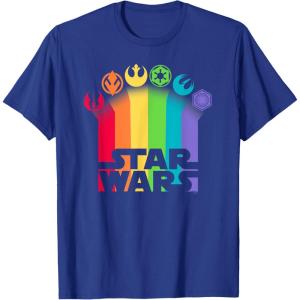 imageStar Wars Logo with Pride Icons TShirtRoyal Blue