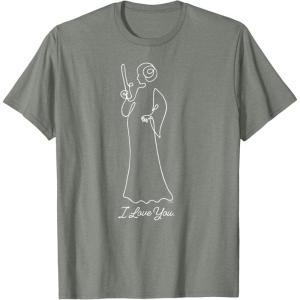 imageStar Wars Princess Leia I Love You Couples Valentines Day TShirtOlive Heather