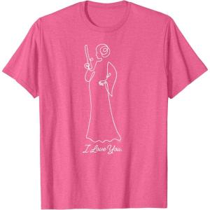 imageStar Wars Princess Leia I Love You Couples Valentines Day TShirtPink Heather