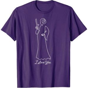 imageStar Wars Princess Leia I Love You Couples Valentines Day TShirtPurple