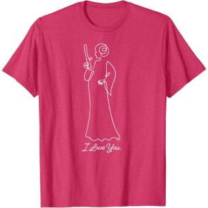 imageStar Wars Princess Leia I Love You Couples Valentines Day TShirtRed Heather