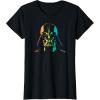 imageStar Wars Darth Vader Gradient Rainbow Pride TShirtBlack