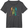 imageStar Wars Darth Vader Gradient Rainbow Pride TShirtDark Heather Grey
