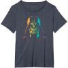 imageStar Wars Darth Vader Gradient Rainbow Pride TShirtHeather Blue