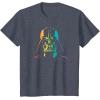 imageStar Wars Darth Vader Gradient Rainbow Pride TShirtHeather Blue