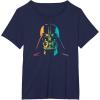 imageStar Wars Darth Vader Gradient Rainbow Pride TShirtNavy Blue