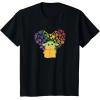 imageStar Wars The Mandalorian The Child Rainbow Hearts TShirtBlack