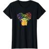 imageStar Wars The Mandalorian The Child Rainbow Hearts TShirtBlack