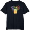 imageStar Wars The Mandalorian The Child Rainbow Hearts TShirtBlack
