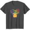 imageStar Wars The Mandalorian The Child Rainbow Hearts TShirtDark Heather Grey
