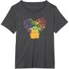 imageStar Wars The Mandalorian The Child Rainbow Hearts TShirtDark Heather Grey