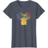 imageStar Wars The Mandalorian The Child Rainbow Hearts TShirtHeather Blue