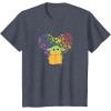 imageStar Wars The Mandalorian The Child Rainbow Hearts TShirtHeather Blue