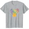 imageStar Wars The Mandalorian The Child Rainbow Hearts TShirtHeather Grey
