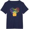 imageStar Wars The Mandalorian The Child Rainbow Hearts TShirtNavy Blue