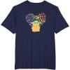 imageStar Wars The Mandalorian The Child Rainbow Hearts TShirtNavy Blue