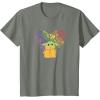 imageStar Wars The Mandalorian The Child Rainbow Hearts TShirtOlive Heather