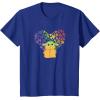 imageStar Wars The Mandalorian The Child Rainbow Hearts TShirtRoyal Blue