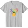 imageStar Wars The Mandalorian The Child Rainbow Hearts TShirtSilver Grey