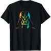 imageStar Wars Darth Vader Gradient Rainbow Pride TShirtBlack