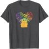 imageStar Wars The Mandalorian The Child Rainbow Hearts TShirtDark Heather Grey