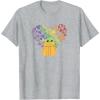 imageStar Wars The Mandalorian The Child Rainbow Hearts TShirtHeather Grey