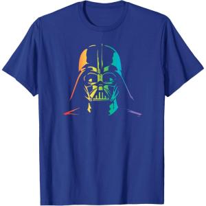 imageStar Wars Darth Vader Gradient Rainbow Pride TShirtRoyal Blue