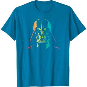 imageStar Wars Darth Vader Gradient Rainbow Pride TShirtSapphire Blue