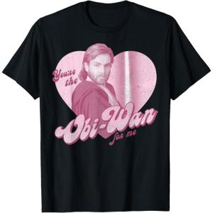 imageStar Wars ObiWan For Me Heart Portrait TShirtBlack