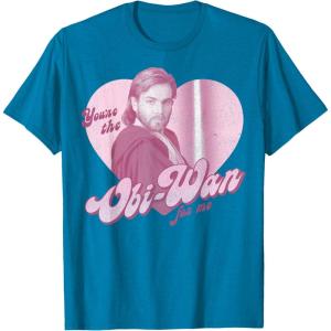 imageStar Wars ObiWan For Me Heart Portrait TShirtSapphire Blue