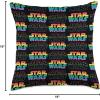 imageStar Wars Logo Gradient Rainbow Black Throw Pillow18x18