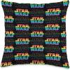 imageStar Wars Logo Gradient Rainbow Black Throw Pillow16x16