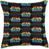 imageStar Wars Logo Gradient Rainbow Black Throw Pillow18x18