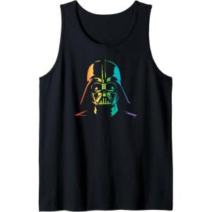 imageStar Wars Darth Vader Gradient Rainbow Pride Tank TopBlack