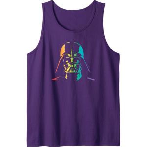 imageStar Wars Darth Vader Gradient Rainbow Pride Tank TopPurple