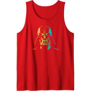 imageStar Wars Darth Vader Gradient Rainbow Pride Tank TopRed