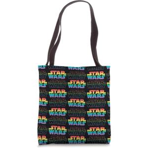 imageStar Wars Logo Gradient Rainbow Black Tote Bag