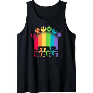 imageStar Wars Logo with Pride Icons Tank TopBlack