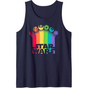 imageStar Wars Logo with Pride Icons Tank TopNavy Blue