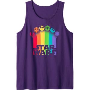 imageStar Wars Logo with Pride Icons Tank TopPurple