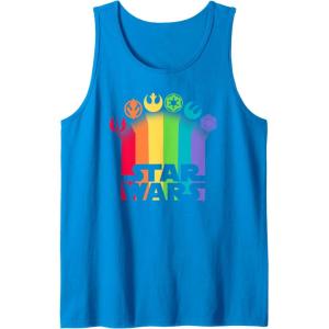 imageStar Wars Logo with Pride Icons Tank TopSapphire Blue