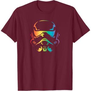 imageStar Wars Pride Stormtrooper Helmet TShirtBurgundy