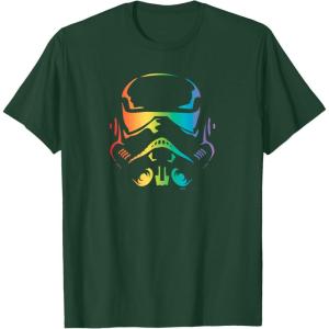 imageStar Wars Pride Stormtrooper Helmet TShirtDark Green