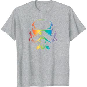 imageStar Wars Pride Stormtrooper Helmet TShirtHeather Grey