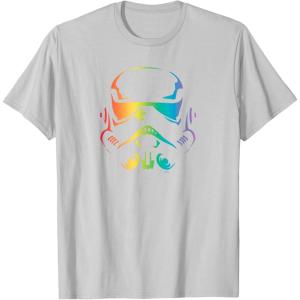 imageStar Wars Pride Stormtrooper Helmet TShirtSilver Grey