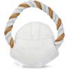 imageSTAR WARS for Pets Baby Yoda The Child in Cradle Ball Figure Dog Toy  Small Plush Toys Fabric Plush Dog Toy Squeaky Plush Toys for All DogsMulti4 InchFF15146Mando Plush Rope Head